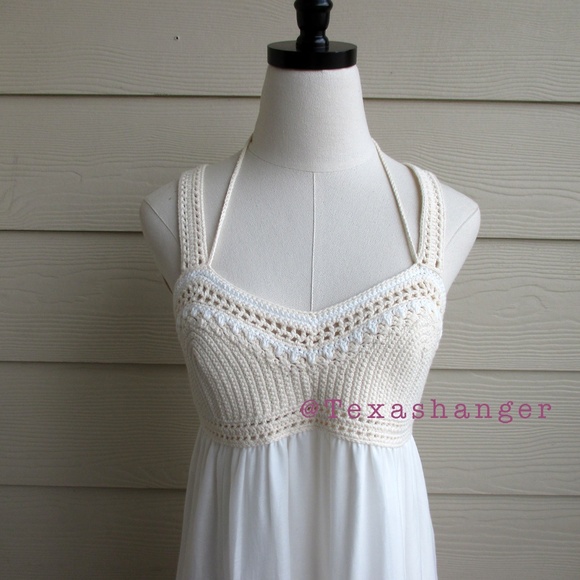 NWT La Ligne Jane Ivory Crochet Cotton Silk Tiered Midi Dress Size M Medium - Picture 7 of 10
